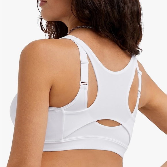 Champion Women's Sports Bra, Motion Control Zip High-impact Sports Bra, Wirefree - Picture 2 of 7